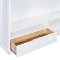 thumbnail image 6 of Duxelifin Full Loft Bed with Storage Shelves and Wardrobe, Wood Loft Bed with Drawers and Light for Teens Adults, White, 6 of 9