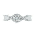 thumbnail image 2 of Sterling Silver Round White Diamond Fashion Ring (0.10 CTTW), 2 of 3