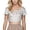 White, variant on QHWAUAKFBN T Shirts For Women Trendy O-Neck Solid Sequins Short Sleeve Short Navel Blouse Tee Tshirts Top