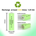 thumbnail image 3 of PKCELL AA Rechargeable Batteries, 1000mAh 1.2V NiMH Double A Battery for Garden Solar Light LED, Pack of 10, 3 of 6