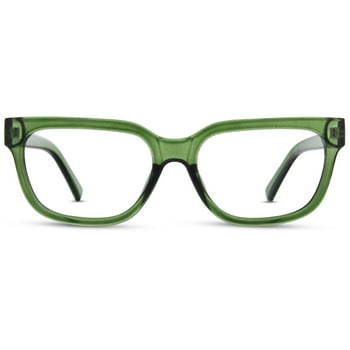 Jonas Paul Eyewear Blue Light Glasses Green Crystal, Magnifying Acrylic Lens, Unisex, 1.25
