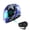 Z Bluetooth Star Blue, variant on WOW Motorcycle HJM Street Bike Full Face Helmet Motorcycle Bluetooth Headset: Racing Star Blue