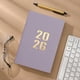 thumbnail image 1 of Calendario Mensual Semanal A5 de Planner 2026 | Organizador de Notas de Fecha | Cubierta de cuero sintético, 176 hojas | Bobina Alineada Horizontal | Papel grueso resistente a la sangrado |, 1 of 6