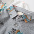 thumbnail image 6 of WUANDIXFA Toddler Cotton Tshirt Toddler Boys Long Sleeved T Shirt Comfortable Polo Shirt Casual Versatile Tshirt Daily Wear School Shirts,Grey,5-6 Years, 6 of 9