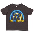 thumbnail image 3 of Inktastic I Wear Blue and Yellow for My Brother Down Syndrome Awareness Rainbow Boys or Girls Toddler T-Shirt, 3 of 5