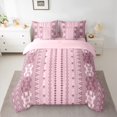 thumbnail image 2 of jejeloiu Retro Aztec Geometric 7-Piece Twin Bedding Sets,Vintage Boho Tribal Bedding Comforter Set,Pink Triangle Cute Flower Sheet Sets For Men Women,Breathable Home Decor Reversible, 2 of 8