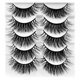 thumbnail image 1 of 5 pares de pestañas postizas de varias capas: aspecto natural y esponjoso, suaves y ligeras, fáciles de aplicar para el maquillaje de ojos diario o de fiesta, 1 of 1