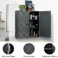 thumbnail image 5 of HLR Wall-Mounted Bathroom Storage Cabinet, Wall-Mounted with Double Door,Adjustable Shelves,Gary, 5 of 7