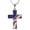 Silver-tone Cross, variant on cocojewelry 4th of July Patriotic USA American Flag Heart Pendant Necklace (Cross Silver-tone)