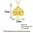 thumbnail image 5 of Heart-shaped Skull Necklace Ace of Spades Pendant Men Women Charm Jewelry, 5 of 5