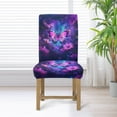 thumbnail image 4 of Xoenoiee Galaxy Butterfly Daisy Print Chair Covers for Dining Room, Dining Chair Slipcovers Stretch Dining Room Chair Covers Seat Protector, Washable Parsons Chair Cover for Home Banquet, 1 Set, 4 of 7