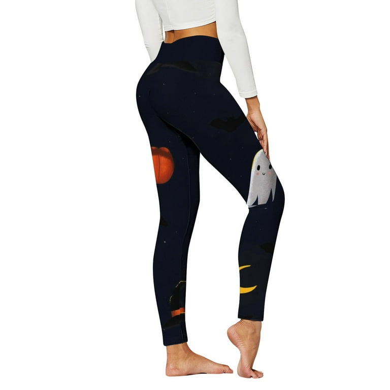 Gibobby Yoga Pants Cargo Pants Women Baggy Yoga Pants Women Halloween Print  For Yoga Running Day Control Workout Pants Stirrup Yoga Pants with Pockets