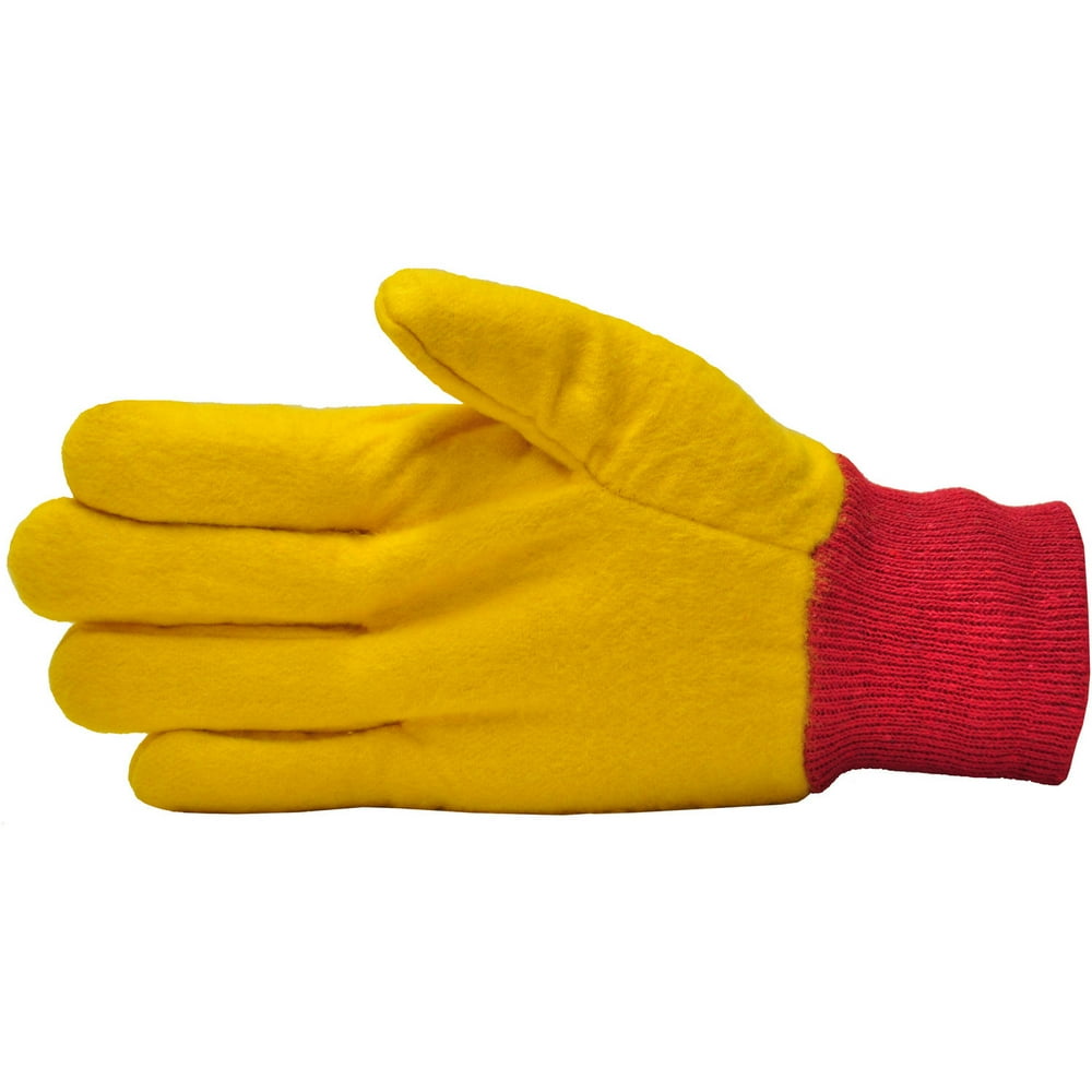 G & F Heavyweight Yellow Chore Gloves, Double Layered, Large, 3 Pair
