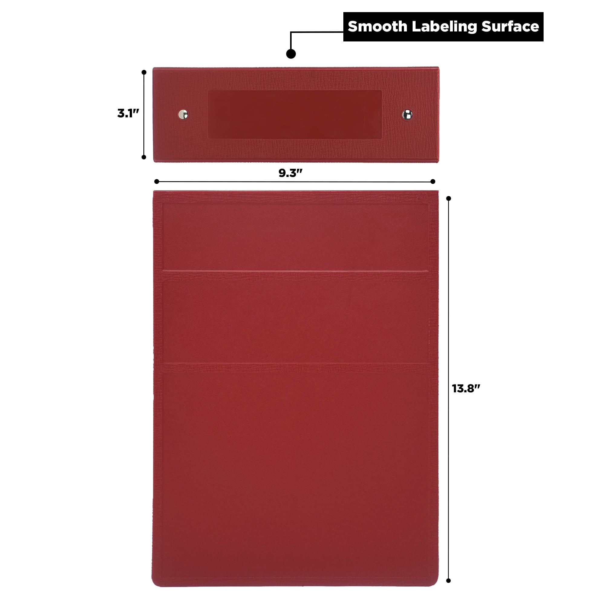 Carstens 3-Inch Heavy Duty 3-Ring Binder - Top Opening, Brick Red