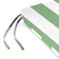 thumbnail image 4 of Jordan Manufacturing 17" x 19" Awning Cucumber Green Stripe Rectangular Outdoor Chair Pad Seat Cushion with Ties (2 Pack), 4 of 10