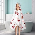 thumbnail image 6 of White Christmas Santa Pattern Hooded Bath Towel，50"x30" for Ages 3 To 12 Kids, Quick Dry Lightweight Soft Microfiber Hood Beach Towel Cover Up for Kids, 6 of 7