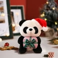 thumbnail image 4 of FEOLGEHLY Christmas Bear Baby Doll Toys, 10 inch Cute Panda Dolls with Christmas Hat, Soft Stuffed Plush Animal Toys Plushies Christmas Birthday Gifts for Kids/Her/Girlfriend/Lover/Mom, 4 of 7