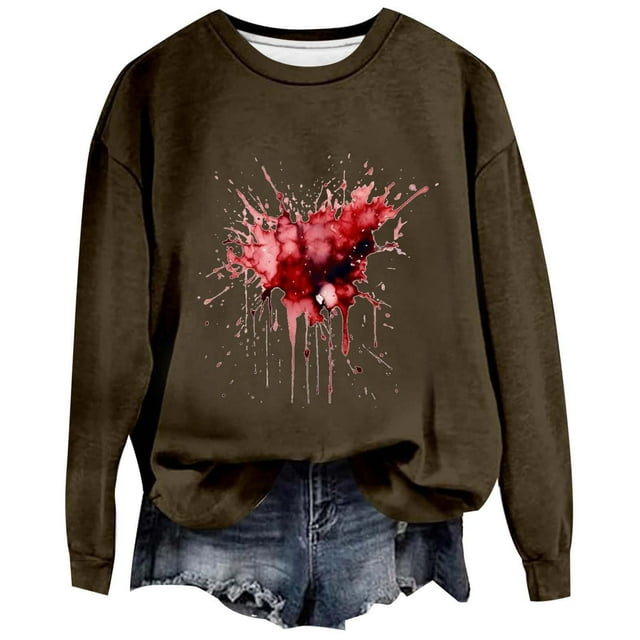 VBARHMQRT Chandail de Baseball pour Maman Vêtements de Sport pour Femmes Chandail à Lettres Amusant Chandail à Manches Longues Haut