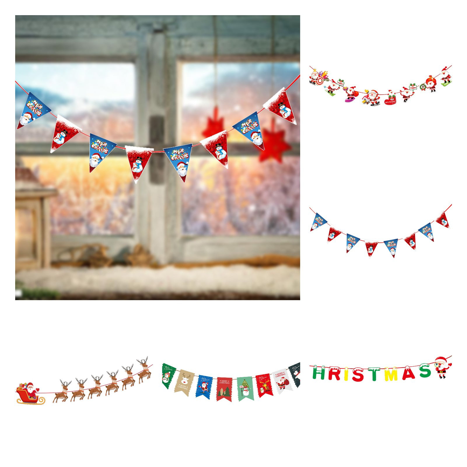 5ft Ho Ho Ho Christmas Pennant Banner