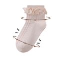 thumbnail image 6 of Mikilon Girls Knitted Ruffled Socks Fall and Winter Solid Color Princess Socks Comfortable Warm Socks 0-12 Years Kid's Socks, 6 of 7