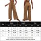 thumbnail image 2 of Pantalones Pantalones largos casuales para mujer, cómodos pantalones palazzo, pantalones elásticos de cintura alta para desplazamientos Cgtredaw Caqui T M para Mujer, 2 of 6