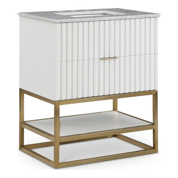 Meridian Furniture Monad White Bathroom Vanity