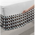 thumbnail image 2 of Espresso Bed Skirt, Repeating Pattern with Cartoonish Coffee Beans on Lines, Elastic Bedskirt Dust Ruffle Wrap Around for Bedding Decor, 4 Sizes, Pale Ceil Blue Baby Blue, by Ambesonne, 2 of 2