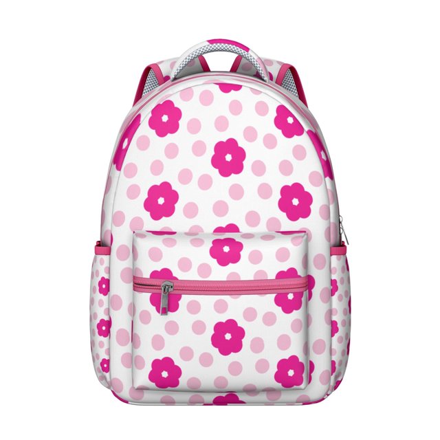 Tropical Flower and Leaves Students Backpack Durable School Bag with Colorful Boho Floral Pattern, Perfect for Outdoor Adventures