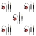 thumbnail image 2 of Tholdsy Auriculares con cable Conector de cable TPE de 3,5 mm Cubierta de silicona Auriculares internos Llamadas de voz Auriculares con rojo 5piezas, 2 of 6