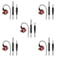 thumbnail image 3 of Tholdsy Auriculares con cable Conector de cable TPE de 3,5 mm Cubierta de silicona Auriculares internos Llamadas de voz Auriculares con rojo 5piezas, 3 of 6
