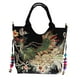thumbnail image 2 of Bolso de hombro con bordado étnico, bolso de viaje, flor de doble cara Negro, 2 of 9