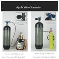 thumbnail image 4 of Adaptador De Buceo Con Válvula DIN, Adaptador De Llenado De Tanque HPA Amplia Compatibilidad Para Válvulas K J H Para Trabajos De Extinción De Incendios, 4 of 7