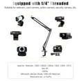 thumbnail image 3 of stanreset Support de Webcam Robuste Réglable Pince de Bureau pour Caméra avec Clip de Fixation pour Vis 1/4 Intégrée Compatible pour C925e C922x C922 C930e C930 C920 C615, 3 of 6
