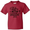 thumbnail image 3 of Inktastic Life is Better at the Beach with Sunshine Seashell and Palm Trees Youth T-Shirt, 3 of 5