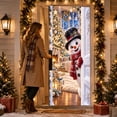 thumbnail image 4 of Christmas Front Door Cover with Elastic Edges, Festive Holiday Door Decorations for Front Door, Xmas Party Home Indoor Outdoor Decor, 4 of 4