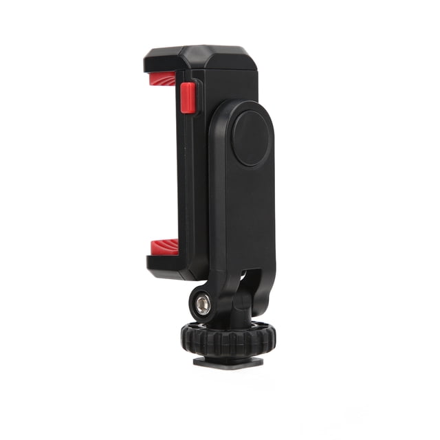 Phone Holder With Cold Shoe Mount, Horizontal Shooting Vertical Shooting Phone Bracket With Cold Shoe Mount ABS For Microphone For Fill Light