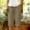 Khaki, variant on Shorts for Womens Summer Casual Elastic Waist Drawstring Shorts with Pockets Knee Length Bermuda Shorts Rolled Hem Button Beach Pants