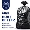 thumbnail image 4 of Plasticplace 55 Gallon Trash Bags │1.5 Mil │ Black Garbage Can Liners Compatible with Rubbermaid│ 40" x 50" (100 Count), 4 of 9