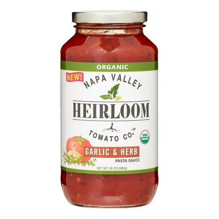 Napa Valley Heirloom Tomato Co. Homemade Pasta Sauce, Garlic and Herb, 24 Oz, 1