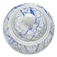 thumbnail image 6 of Red Lantern 18" Abstract Blue & Silver Temple Jar, 6 of 7