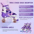 thumbnail image 6 of Gonex Roller Skates for Girls Boys 4 Size Adjustable Quad Skates with Light up Wheels, 6 of 7