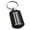 Black, variant on Stainless Steel Letter I Initial Metro Retro Monogram Engraved Engraved Dog Tag Keychain Keyring