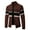 Coffee, variant on WREESH Fashion Zip-Up Sweater Jacket Men's New Colorblocked Knit Cardigan Casual Long Sleeve Sweater Jacket Sweater Black