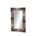 thumbnail image 6 of DecMode 29" x 46" Brown Wall Mirror with Faux Metal Details, 6 of 12