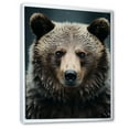 thumbnail image 2 of Designart "Minimalist Essence Of Grizzly Bear" Animals Bear Floater Framed Canvas Prints, 2 of 5