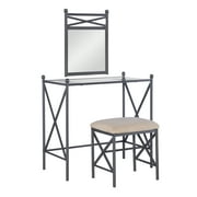 Linon Home Decor Mission Hills Bedroom Vanity Set, Cement
