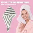 thumbnail image 3 of Unique Bargains 3Pcs Hair Drying Towel Dry Cap Lightweight Strong Absorbent for After Bath Drying Hair Pink White Gray, 3 of 7