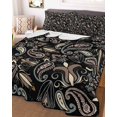 thumbnail image 3 of Quilts Twin XL Size, Boho Black Floral Soft Comforter Bedding Set for Bed, Farmhouse Botanical Vintage Paisley Flower Lightweight Quilted Bedspread with Pillow Cover(2 Pieces), 68x98 Inch, 3 of 6