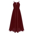 thumbnail image 2 of YiZYiF Girls Chiffon Pleated Prom Ball Gown High-low Asymmetrical Hem Wedding Birthday Party Dress, 2 of 7