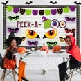 thumbnail image 5 of Halloween Bulletin Board Set Spooky Glowing Eyes Classroom Decorations Halloween Themed Paper Cutouts Trick or Treat Boo Sign Glow in The Dark for Kids Students Home School Chalkboard Party Supplies, 5 of 7